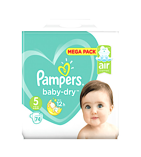Pampers Baby-Dry Megapak Luiers 5 | 74 stuks