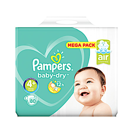 Pampers Baby-Dry Megapak Luiers 4+ | 80 stuks