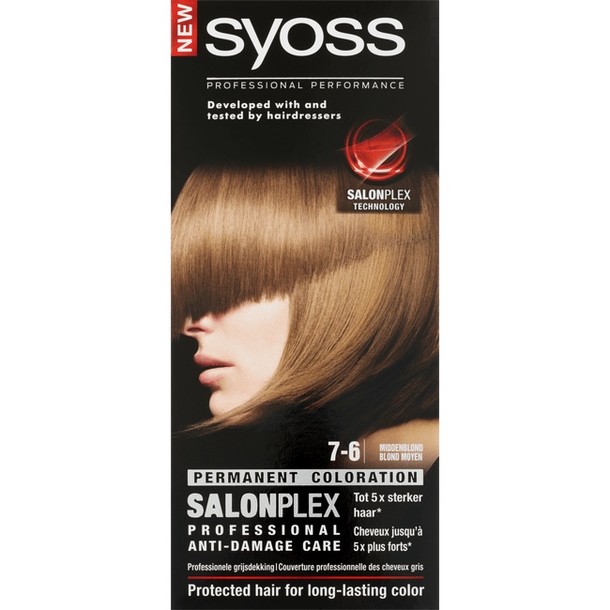 Syoss Salonplex Permanent Coloration 7-6 Middenblond 115 ml