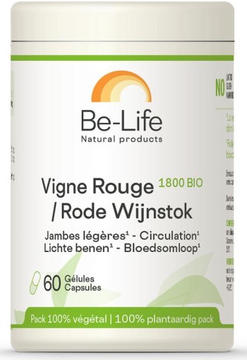 Be-Life Rode wijnstok 1800 bio (60 Softgels)