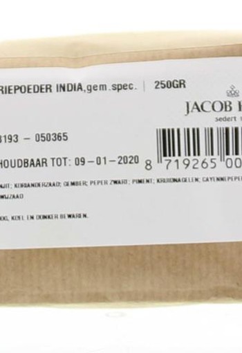 Jacob Hooy Kerriepoeder India (250 Gram)
