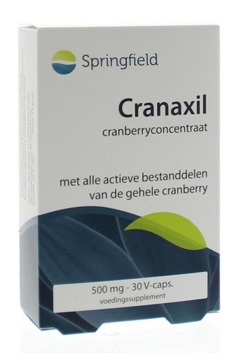 Springfield Cranaxil cranberry 500mg (30 Vegetarische capsules)