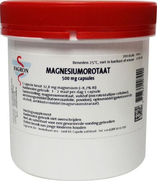 Fagron Magnesium orotaat 500mg (200 Capsules)