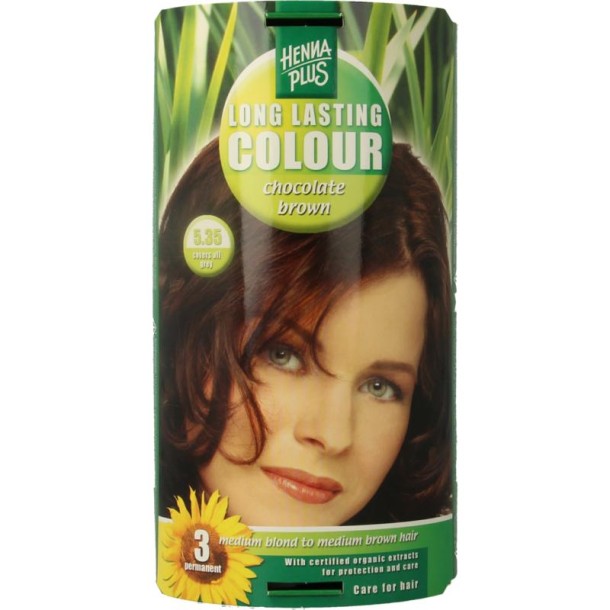 Henna Plus Long lasting colour 5.35 chocolate brown (100 Milliliter)