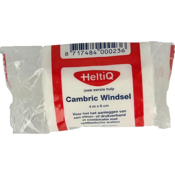 Heltiq Cambric windsel 4m x 6cm (1 Stuks)