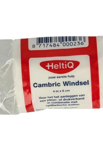 Heltiq Cambric windsel 4m x 6cm (1 Stuks)
