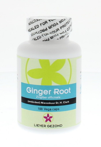 Liever Gezond Ginger root/gember wortel (100 Capsules)
