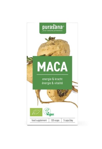 Purasana Maca vegan bio (120 Vegetarische capsules)