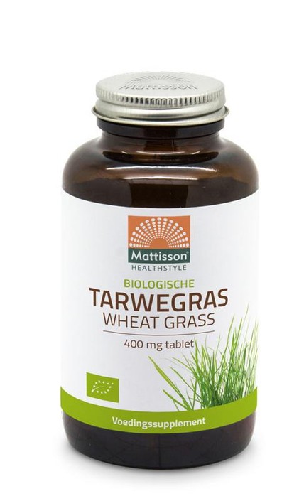 Mattisson Bio tarwegras wheatgrass tabletten raw 400mg bio (350 Tabletten)