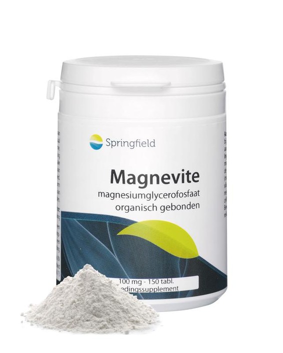 Springfield Magnevite magnesium glycerofosfaat 100 mg (150 Tabletten)