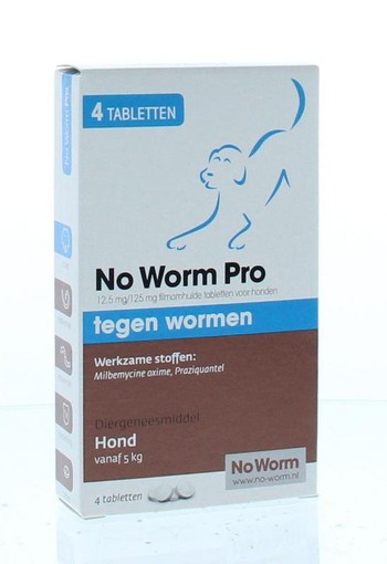 Exil No worm pro hond L (4 Tabletten)