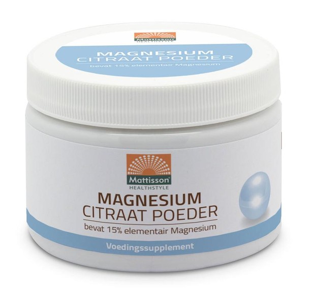 Mattisson Magnesium citraat poeder 15% (200 Gram)