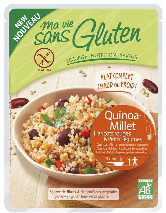 Ma Vie Sans Quinoa gierst rode bonen & groente glutenvrij bio (220 Gram)