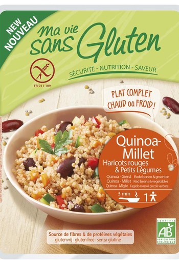 Ma Vie Sans Quinoa gierst rode bonen & groente glutenvrij bio (220 Gram)