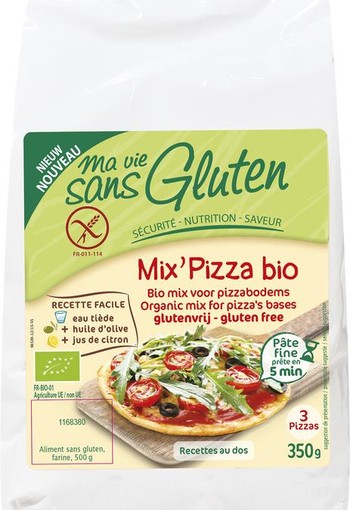 Ma Vie Sans Mix voor pizzabodems glutenvrij bio (350 Gram)