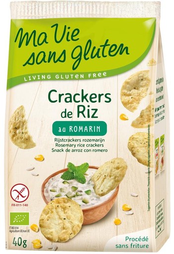 Ma Vie Sans Rijstcrackers rozemarijn glutenvrij bio (40 Gram)