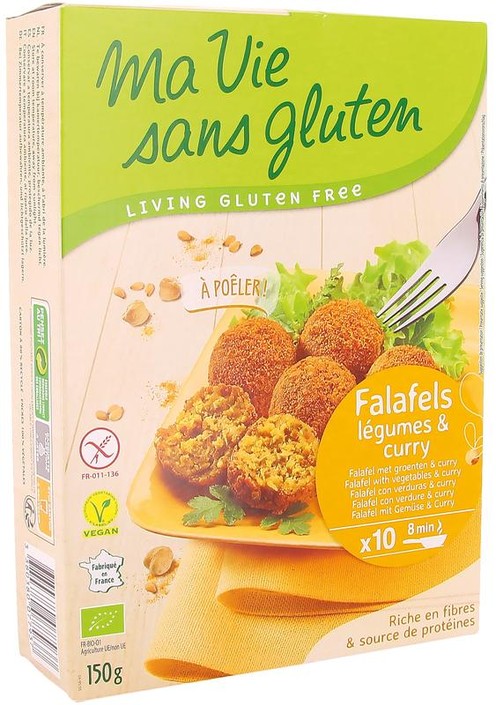 Ma Vie Sans Falafel met groente & curry glutenvrij bio (150 Gram)