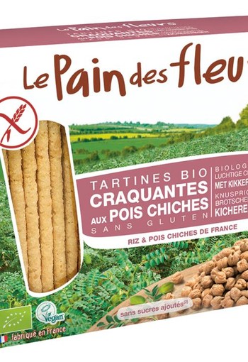 Pain Des Fleurs Kikkererwten crackers bio (150 Gram)