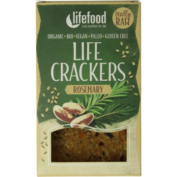 Lifefood Life crackers rozemarijn raw bio (90 Gram)