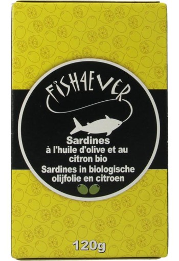 Fish 4 Ever Sardines olijfolie citroen (120 Gram)