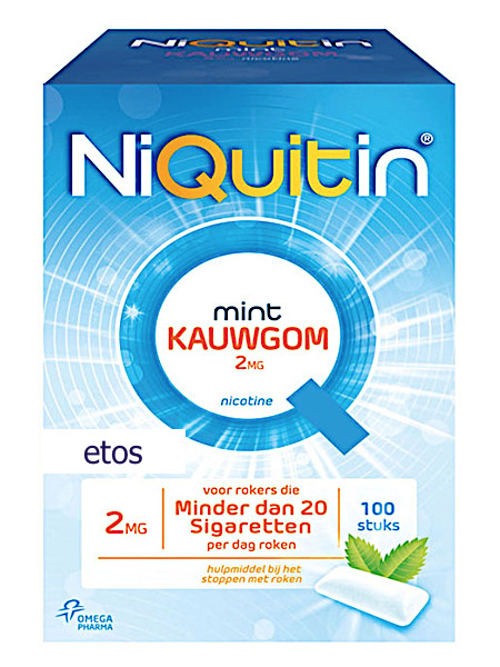 Niquitin Mint Kauwgom 2 Mg 100 stuks