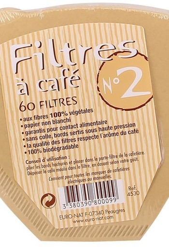 Ecodoo Koffiefilters no.2 bio (60 Stuks)
