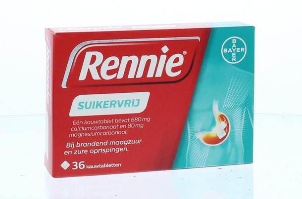 Rennie Suikervrij (36 Tabletten)