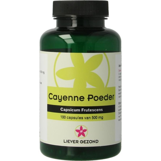Liever Gezond Cayenne powder (100 Capsules)