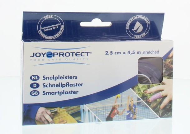 Joy2Protect Snelpleisters lila 2.5cm x 4.5m (2 Rol)