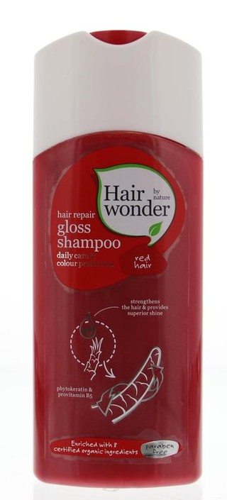 Hairwonder Hair repair gloss shampoo red hair (200 Milliliter)