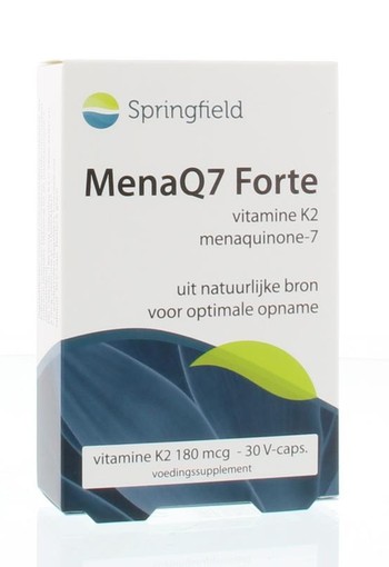 Springfield MenaQ7 Forte vitamine K2 180 mcg (30 Vegetarische capsules)