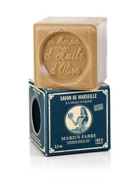 Marius Fabre Savon marseille zeep in doos olijf (100 Gram)