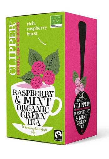 Clipper Framboos mint green tea bio (20 Zakjes)
