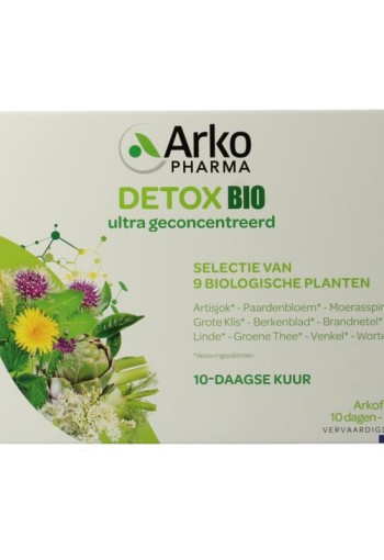 Arkofluids Detox drinkampullen 15ml bio (10 Ampullen)