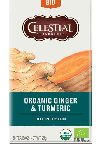 Celestial Season Organic ginger & turmeric bio (20 Zakjes)