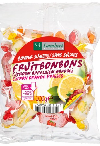 Damhert Fruitbonbons zonder suiker (100 Gram)