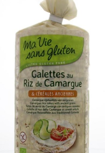 Ma Vie Sans Camargue rijstwafels van oergranen glutenvrij bio (130 Gram)