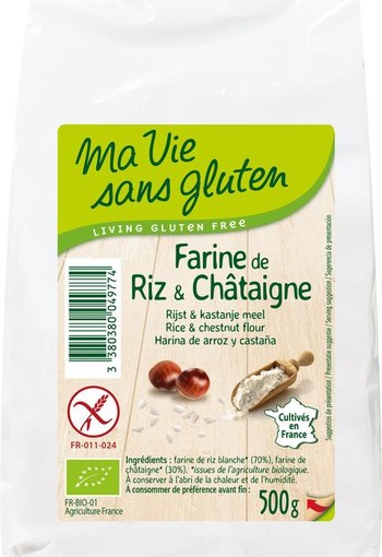Ma Vie Sans Rijst & kastanjemeel - glutenvrij - bio (500 Gram)