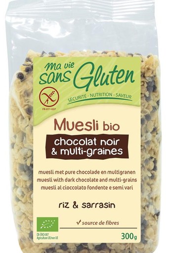 Ma Vie Sans Muesli chocolade en multigranen glutenvrij bio (300 Gram)