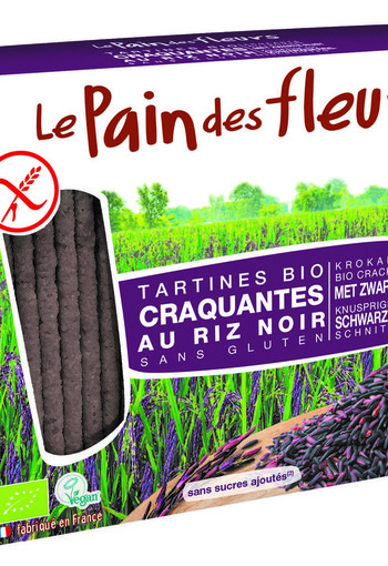 Pain Des Fleurs Zwarte rijst crackers bio (150 Gram)