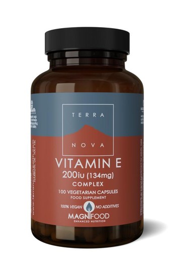 Terranova Vitamine E 200IU complex (100 Vegetarische capsules)
