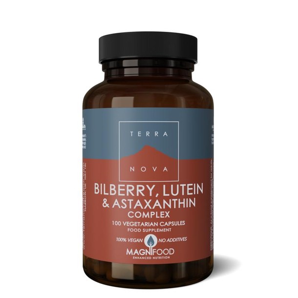 Terranova Bilberry lutein & astaxanthin complex (100 Vegetarische capsules)