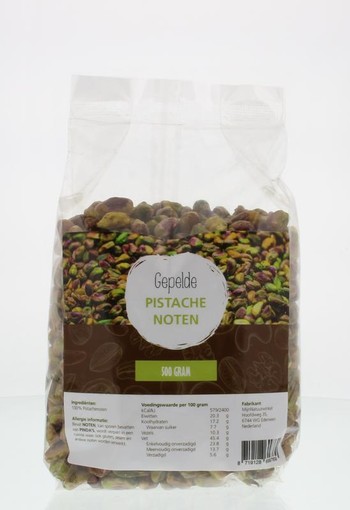 Mijnnatuurwinkel Gepelde pistache noten (500 Gram)