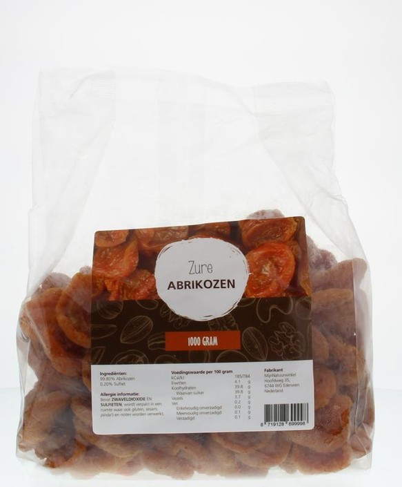 Mijnnatuurwinkel Zure abrikozen (1 Kilogram)