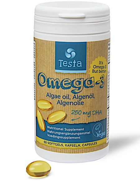 Testa Omega 3 algenolie 250mg DHA vegan NL/DE/EN (60 Vegetarische capsules)