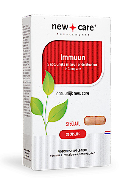 New Care Immuun 5 natuurlijke immuun ondersteuners in 1 capsule Inhoud  30 capsules