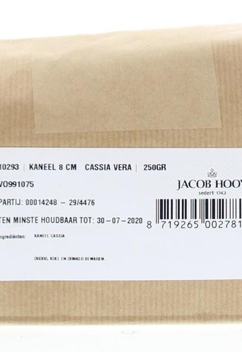 Jacob Hooy Kaneel pijpjes 8cm (250 Gram)