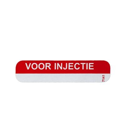 Spruyt Hillen Sticker voor injectie rood (1000 Stuks)