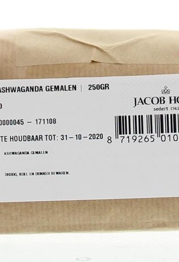 Jacob Hooy Ashwagandawortel gemalen (250 Gram)