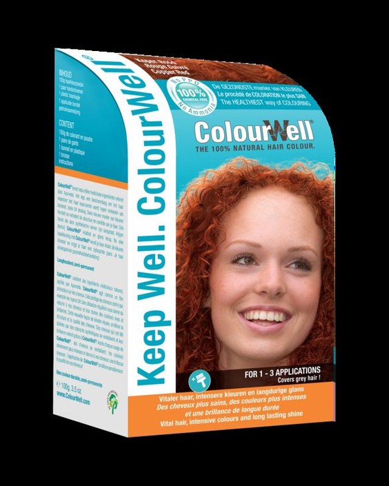 Colourwell 100% Natuurlijke haarkleur koper rood (100 Gram)